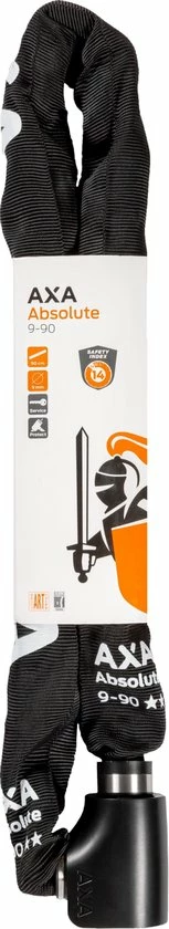 AXA - Absolute 9 - Kettingslot - ART 2 Slot Voor Fietsen - Extra Dikke Schakels - 90 Cm - 9 Mm - Zwart 7 AXA - Absolute 9 - Kettingslot - ART 2 Slot Voor Fietsen - Extra Dikke Schakels - 90 Cm - 9 Mm - Zwart - Afbeelding 7