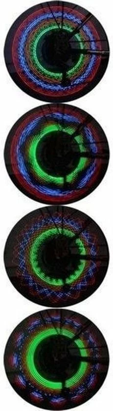 Benson Spaakverlichting - Fietswiel Verlichting - LED - Spaken - Kliksysteem - 30 Kleurinstellingen - Wiel 2 Benson Spaakverlichting - Fietswiel Verlichting - LED - Spaken - Kliksysteem - 30 Kleurinstellingen - Wiel - Afbeelding 2