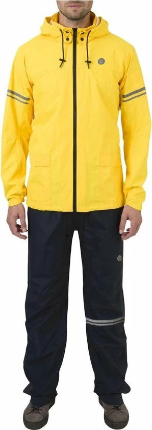 AGU Original Regenpak Essential - Geel/Zwart - L - Dames & Heren - Waterdicht & Ademend 3 AGU Original Regenpak Essential - Geel/Zwart - L - Dames & Heren - Waterdicht & Ademend - Afbeelding 3