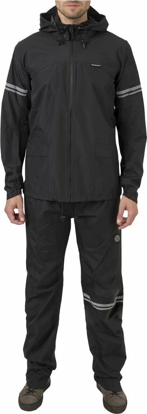 AGU Original Regenpak Essential - Zwart - XL - Dames & Heren - Waterdicht & Ademend 3 AGU Original Regenpak Essential - Zwart - XL - Dames & Heren - Waterdicht & Ademend - Afbeelding 3