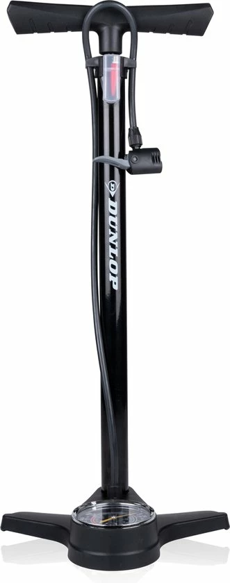 Dunlop Fietspomp Met Drukmeter - Dubbel Ventiel - Hollands Ventiel/ Frans Ventiel/ Autoventiel 1 Dunlop Fietspomp Met Drukmeter - Dubbel Ventiel - Hollands Ventiel/ Frans Ventiel/ Autoventiel
