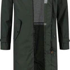 MGO Leisure Wear MGO Storm Extra Lange Regenjas - Dames Jack - Groen - Maat M -Windgoo Shop 357x840