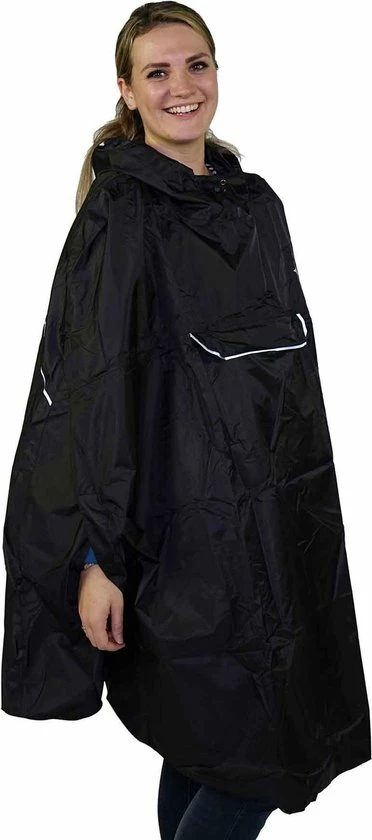 BJ?RNSON BJ RNSON Haps Regenponcho Fiets Dames & Heren - Fietsponcho - Zwart 7 BJ?RNSON BJ RNSON Haps Regenponcho Fiets Dames & Heren - Fietsponcho - Zwart - Afbeelding 7
