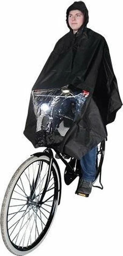 Hooodie Poncho Regenponcho - Fietsponcho Fiets - One Size - Unisex Zwart - Sport-Plein 1 Hooodie Poncho Regenponcho - Fietsponcho Fiets - One Size - Unisex Zwart - Sport-Plein