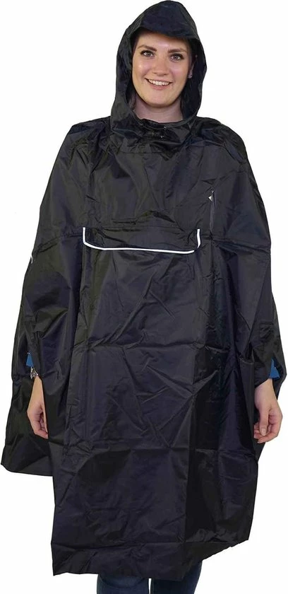 BJ?RNSON BJ RNSON Haps Regenponcho Fiets Dames & Heren - Fietsponcho - Zwart 17 BJ?RNSON BJ RNSON Haps Regenponcho Fiets Dames & Heren - Fietsponcho - Zwart - Afbeelding 17