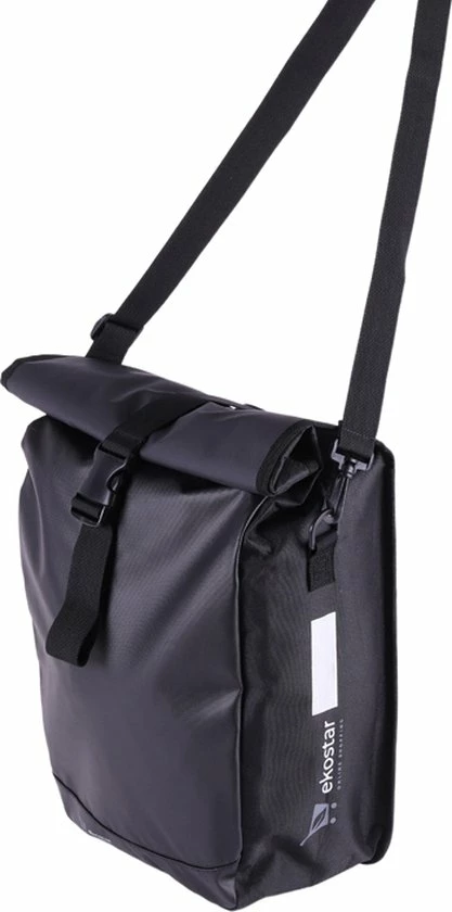 Ekostar Enkele Fietstas - Rolltop - 19 Liter - E-Bikes - Zwart 13 Ekostar Enkele Fietstas - Rolltop - 19 Liter - E-Bikes - Zwart - Afbeelding 13