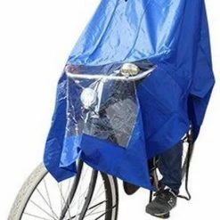 Hooodie Poncho Regenponcho - Fietsponcho Fiets - Koplampproof Transparant - One Size Unisex Blauw
