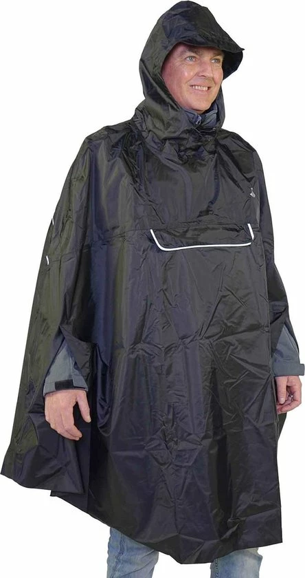 BJ?RNSON BJ RNSON Haps Regenponcho Fiets Dames & Heren - Fietsponcho - Zwart 12 BJ?RNSON BJ RNSON Haps Regenponcho Fiets Dames & Heren - Fietsponcho - Zwart - Afbeelding 12