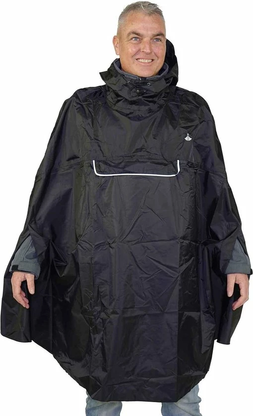 BJ?RNSON BJ RNSON Haps Regenponcho Fiets Dames & Heren - Fietsponcho - Zwart 6 BJ?RNSON BJ RNSON Haps Regenponcho Fiets Dames & Heren - Fietsponcho - Zwart - Afbeelding 6