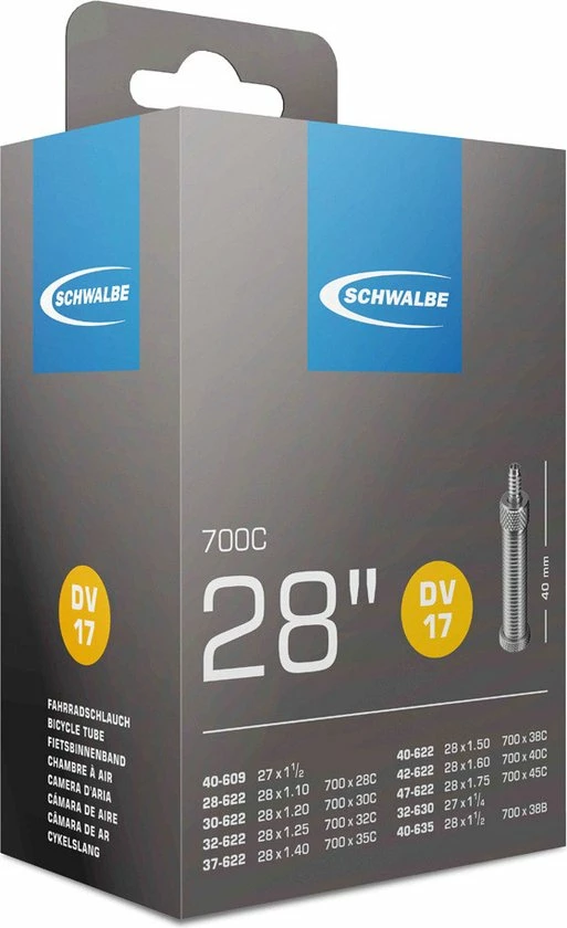Schwalbe Binnenband 27/28 X 1.10/1.75 (28/47-609/635) Dv 40 Mm 6 Schwalbe Binnenband 27/28 X 1.10/1.75 (28/47-609/635) Dv 40 Mm - Afbeelding 6