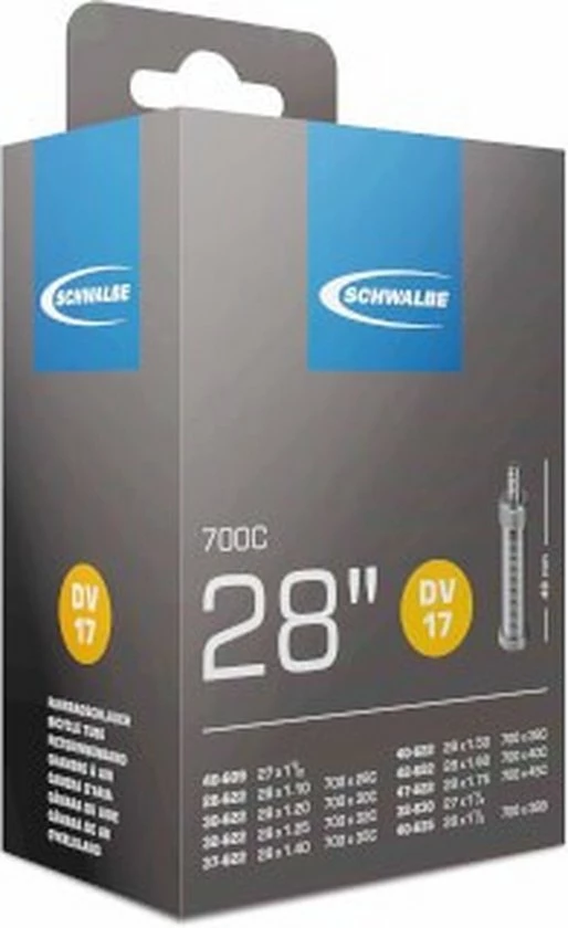 Schwalbe Binnenband 27/28 X 1.10/1.75 (28/47-609/635) Dv 40 Mm 2 Schwalbe Binnenband 27/28 X 1.10/1.75 (28/47-609/635) Dv 40 Mm - Afbeelding 2