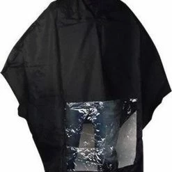 Alternative view of Hooodie Poncho Regenponcho - Fietsponcho Fiets - Koplampproof Transparant - One Size - Unisex Zwart