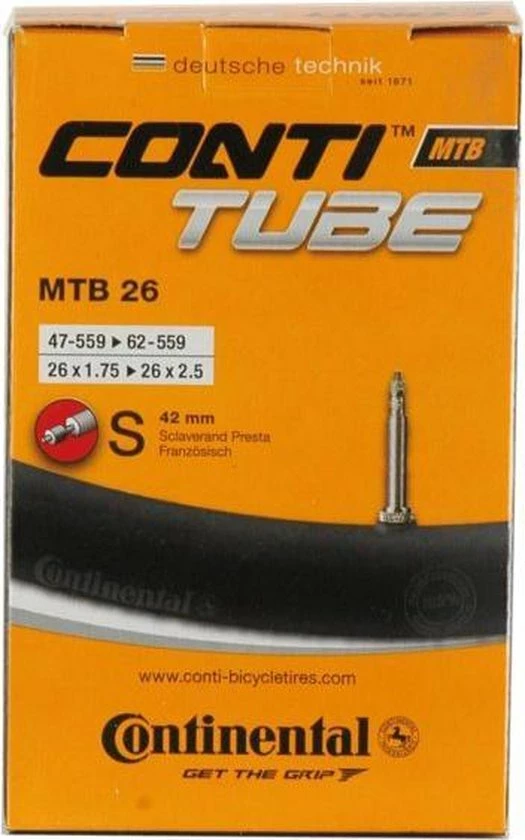 Continental Binnenband Mtb 26 X1.75-2.50 (47/62-559) Fv 42 Mm Zwart 7 Continental Binnenband Mtb 26 X1.75-2.50 (47/62-559) Fv 42 Mm Zwart - Afbeelding 7