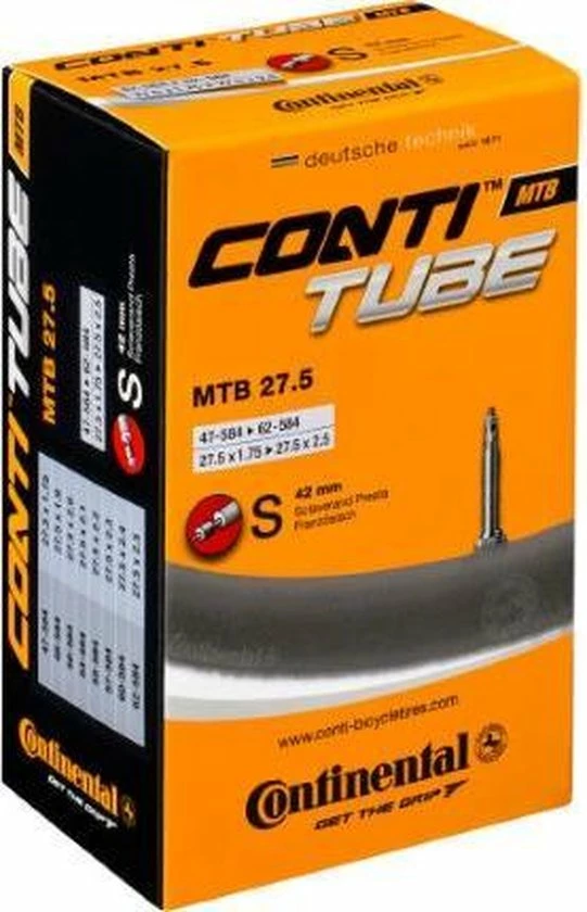 Continental Binnenband Mtb 26 X1.75-2.50 (47/62-559) Fv 42 Mm Zwart 2 Continental Binnenband Mtb 26 X1.75-2.50 (47/62-559) Fv 42 Mm Zwart - Afbeelding 2