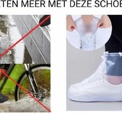 Easy Shoe Cover Unisex Waterdichte Overschoenen Met Rits En Aantrekkoord Maat 38-42 - Herbruikbaar Transparant - Anti Slip Regen Overschoen - Schoenhoesjes - Waterdichte Schoenbeschermers - Regenhoes Schoenovertek - Regenlaarzen -Windgoo Shop 550x230