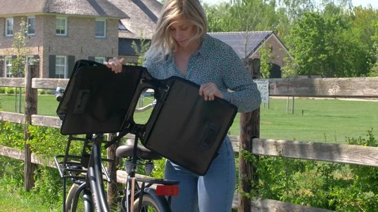 Ekostar Dubbele Fietstas - Waterdicht - 46 L - E-Bikes - Zwart - OOK Voor Elektrische Fietsen 2 Ekostar Dubbele Fietstas - Waterdicht - 46 L - E-Bikes - Zwart - OOK Voor Elektrische Fietsen - Afbeelding 2