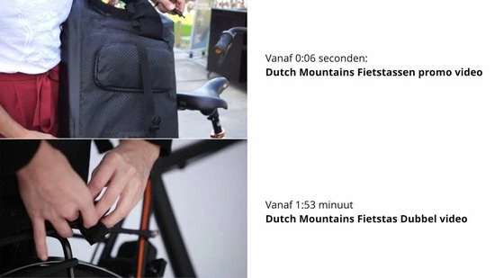 Dutch Mountains Dubbele Fietstas 46 Ltr | 100% Waterdichte Fietstas | Rolltop Sluiting | Reflectoren | Zwart 2 Dutch Mountains Dubbele Fietstas 46 Ltr | 100% Waterdichte Fietstas | Rolltop Sluiting | Reflectoren | Zwart - Afbeelding 2