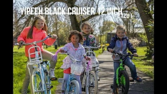 Volare Black Cruiser Kinderfiets - Jongens - 12 Inch - Zwart - 2 Handremmen 2 Volare Black Cruiser Kinderfiets - Jongens - 12 Inch - Zwart - 2 Handremmen - Afbeelding 2