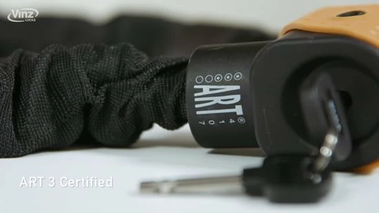 VINZ Jannu ART 3 Kettingslot 100 Cm / Fietsslot / Scooterslot / Motorslot 4 VINZ Jannu ART 3 Kettingslot 100 Cm / Fietsslot / Scooterslot / Motorslot - Afbeelding 4