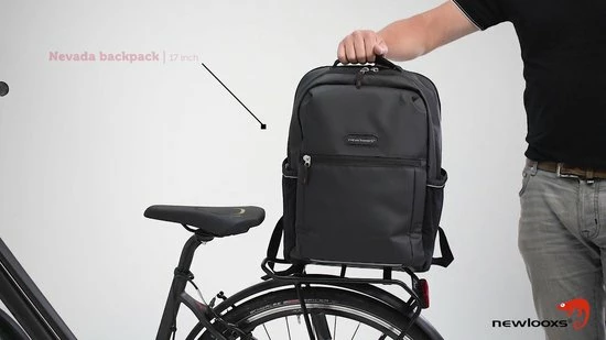 New Looxs Nevada 17" Laptop Rugzak Fietstas - 17 Liter Zwart 2 New Looxs Nevada 17" Laptop Rugzak Fietstas - 17 Liter Zwart - Afbeelding 2