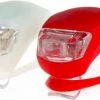 Merkloos LifeGoods Siliconen LED Fiets Lampjes 2 Sets - Verlichtingsset - Achterlicht - Voorlicht - Koplamp - Rood - Wit