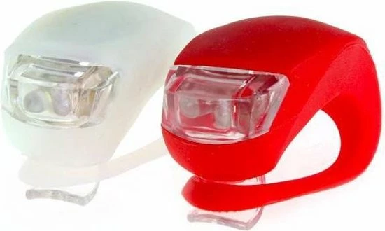 Dutch Gadgets - Fietslampjes LED - Set Wit En Rood - Inclusief Batterijen 1 Dutch Gadgets - Fietslampjes LED - Set Wit En Rood - Inclusief Batterijen