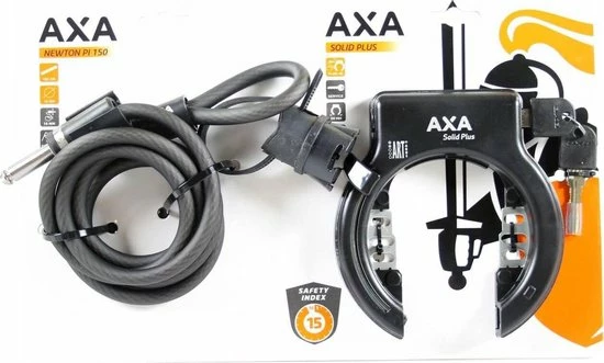 Axa Solid Plus Set Ringslot Met Insteekketting ART-2 Zwart 1 Axa Solid Plus Set Ringslot Met Insteekketting ART-2 Zwart