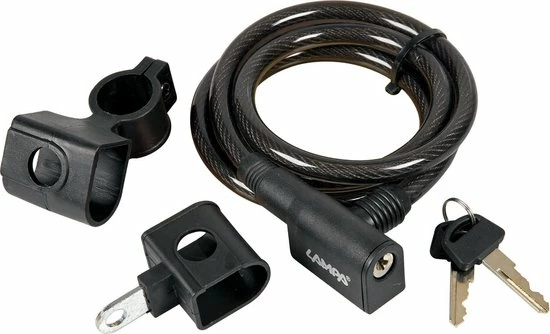 Lampa Kabelslot Fietsslot Supersterk| Krasvrije Kunststof Coating | Inclusief 2 Sleutels 120cm Lang Incl. Framehouder 1 Lampa Kabelslot Fietsslot Supersterk| Krasvrije Kunststof Coating | Inclusief 2 Sleutels 120cm Lang Incl. Framehouder