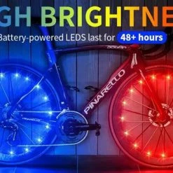 BOTC Wielverlichting Fiets - 20 Holders - Spaakverlichting LED - Lichtsnoer Fietswiel - 20 Leds -220CM - Groen -Windgoo Shop 550x340 7