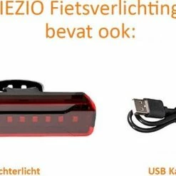 FIEZIO Fietsverlichting Set Oplaadbare USB Led Fietslamp Voor En Achter - Waterdicht - 3 Lichtstanden - 1500 Lumen -Windgoo Shop 550x347