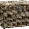 New Looxs Melbourne Large Fietsmand Voordrager - 45 Liter - Rotan Grijs
