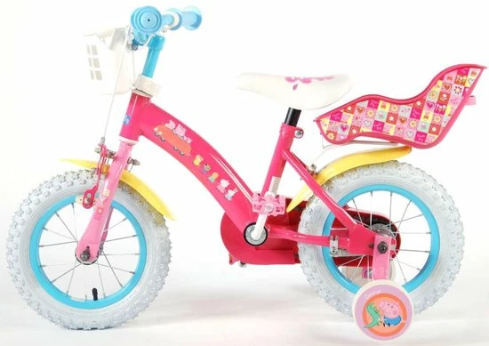 Volare Peppa Pig Kinderfiets - Meisjes - 12 Inch - Roze 14 Volare Peppa Pig Kinderfiets - Meisjes - 12 Inch - Roze - Afbeelding 14
