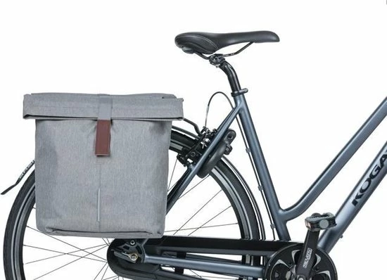 Basil City Dubbele Fietstas - Grijs Melee - 32 Liter 7 Basil City Dubbele Fietstas - Grijs Melee - 32 Liter - Afbeelding 7