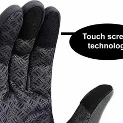 Alternative view of LuxeRoyal Fietshandschoenen Winter - Sport Handschoenen Met Rits - Touchscreen Telefoon - Anti Slip Gloves - Heren / Dames - Maat M - Donker Grijs
