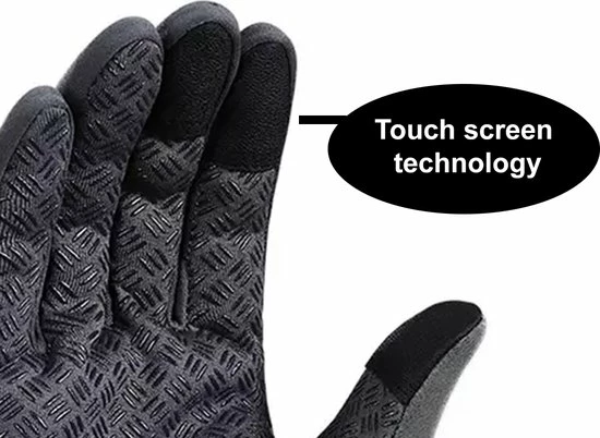 LuxeRoyal Fietshandschoenen Winter - Sport Handschoenen Met Rits - Touchscreen Telefoon - Anti Slip Gloves - Heren / Dames - Maat M - Donker Grijs 2 LuxeRoyal Fietshandschoenen Winter - Sport Handschoenen Met Rits - Touchscreen Telefoon - Anti Slip Gloves - Heren / Dames - Maat M - Donker Grijs - Afbeelding 2