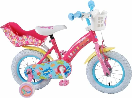 Volare Peppa Pig Kinderfiets - Meisjes - 12 Inch - Roze 2 Volare Peppa Pig Kinderfiets - Meisjes - 12 Inch - Roze - Afbeelding 2
