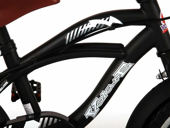 Volare Black Cruiser Kinderfiets - Jongens - 12 Inch - Zwart - 2 Handremmen 14 Volare Black Cruiser Kinderfiets - Jongens - 12 Inch - Zwart - 2 Handremmen - Afbeelding 14