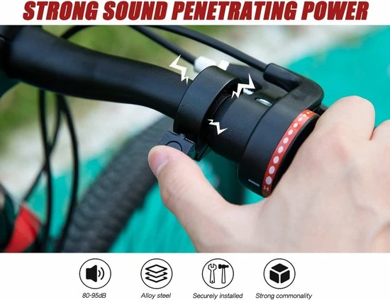 BOTC Fietsbel Ring Fietsbel - Aluminium Fietsbel - Classic Fietsbel - Fietsbel Small 22mm Zwart 8 BOTC Fietsbel Ring Fietsbel - Aluminium Fietsbel - Classic Fietsbel - Fietsbel Small 22mm Zwart - Afbeelding 8