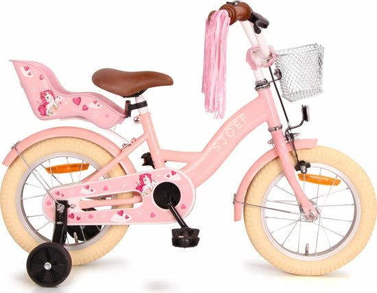 SJOEF Dolly Meisjesfiets 14 Inch - Roze 1 SJOEF Dolly Meisjesfiets 14 Inch - Roze