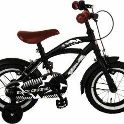 Volare Black Cruiser Kinderfiets - Jongens - 12 Inch - Zwart - 2 Handremmen