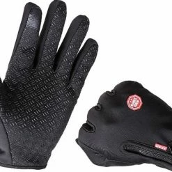 Merkloos Handschoenen | Touchscreen | Waterdicht | Fleece | Unisex | Zwart | Maat L -Windgoo Shop 550x429
