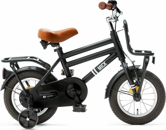 Nogan Mick - Kinderfiets - Jongensfiets - 12 Inch - Mat Zwart 1 Nogan Mick - Kinderfiets - Jongensfiets - 12 Inch - Mat Zwart