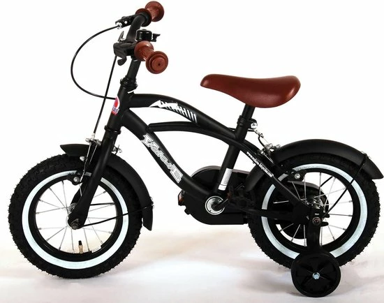 Volare Black Cruiser Kinderfiets - Jongens - 12 Inch - Zwart - 2 Handremmen 7 Volare Black Cruiser Kinderfiets - Jongens - 12 Inch - Zwart - 2 Handremmen - Afbeelding 7