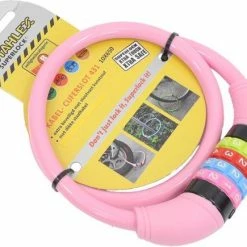 Stahlex 10mm / 65cm Kabelslot Schlechts 230g Met Cijferslot | Het Eerste Fietsslot Voor Uw Kind | Roze