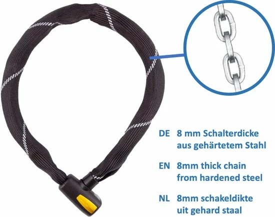 VINZ Veymont Fietsslot / Kettingslot ART2 - 90cm 4 VINZ Veymont Fietsslot / Kettingslot ART2 - 90cm - Afbeelding 4