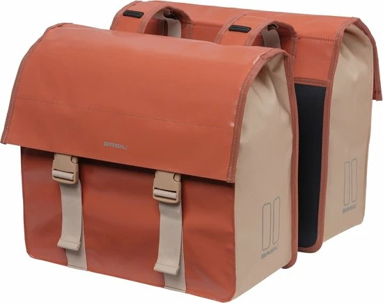 Basil Urban Load Dubbele Fietstas - 48-53 Liter - Terrarood 1 Basil Urban Load Dubbele Fietstas - 48-53 Liter - Terrarood