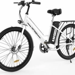 Hitway Elektrische Fiets | E-bike Damesfiets | 35-70KM | 26 Inch | 250W Motor | Wit