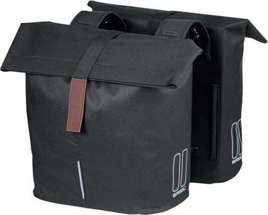 Basil City Dubbele Fietstas - Zwart - 32 Liter 1 Basil City Dubbele Fietstas - Zwart - 32 Liter