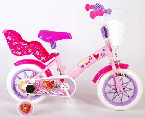 Volare Paw Patrol Kinderfiets - Meiden - 12 Inch - Roze - Doortrapper 9 Volare Paw Patrol Kinderfiets - Meiden - 12 Inch - Roze - Doortrapper - Afbeelding 9