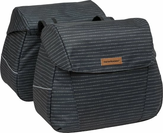 New Looxs Nomi Joli Dubbele Fietstas - 37 Liter - Zwart 1 New Looxs Nomi Joli Dubbele Fietstas - 37 Liter - Zwart